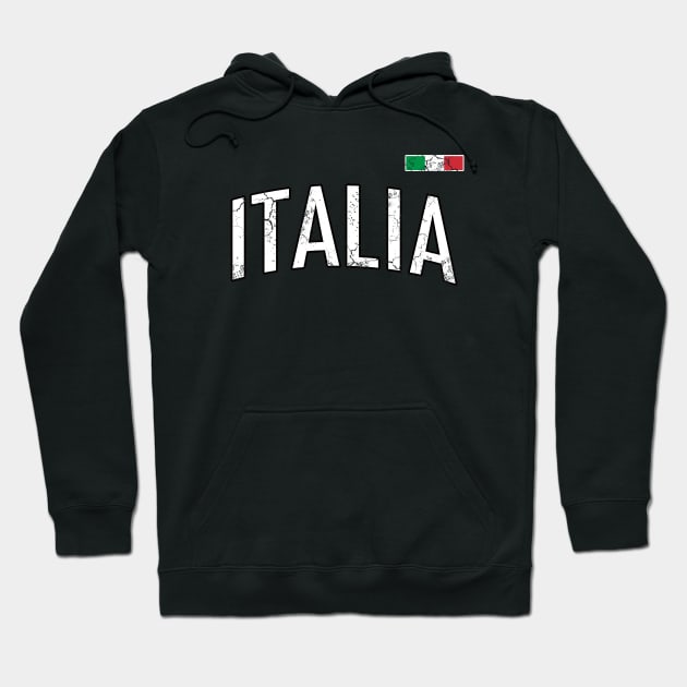 Italia Flag Vintage Italian Italy Heritage Hoodie by E